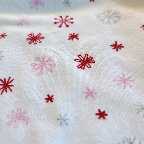 ♡ 5/$20 - First Impressions Girl's Snowflake Long Sleeve Bodysuit Newborn - Picture 5 of 7